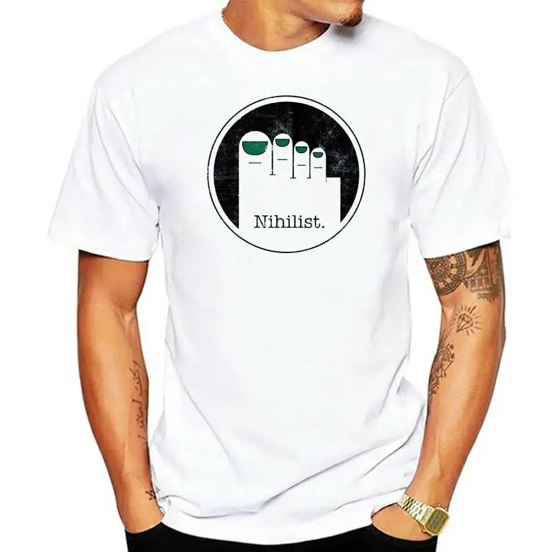 Camiseta minimalista Nihilist The Big Lebowski Nihilist, esmalte de uñas para dedo del pie, conejito Autobahn, película