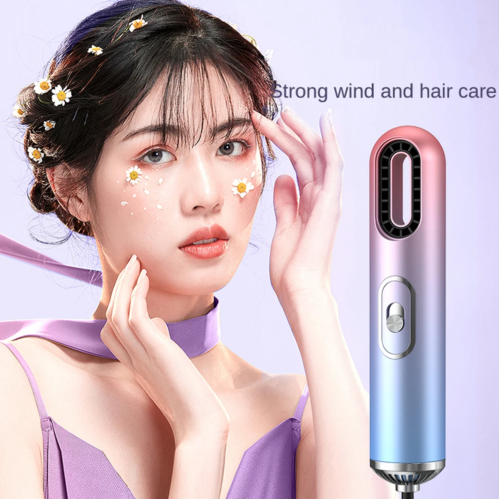 

Hair Dryer Hot And Cold Air Three-in-one Blue Light Negative Ion Professional Hair Dryer Home Salon Travel Portable Styling Tool