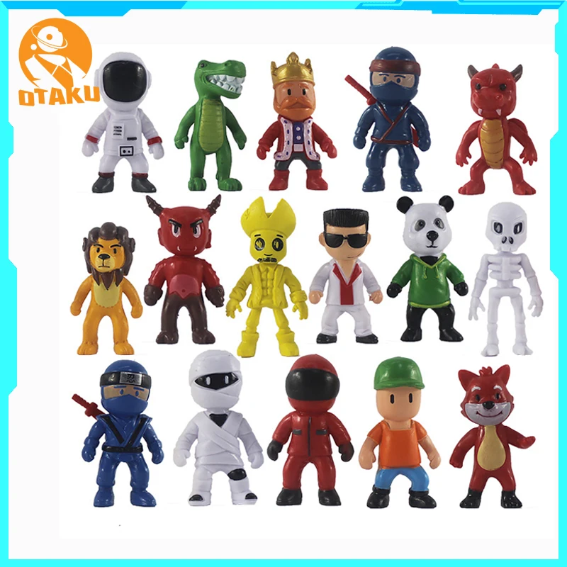 

Cartoon Game Stumble Fall Guys 16pcs Action Figures PVC Model Statue Multiplayer Challenge Types Anime Collection Kids Gifts Toy