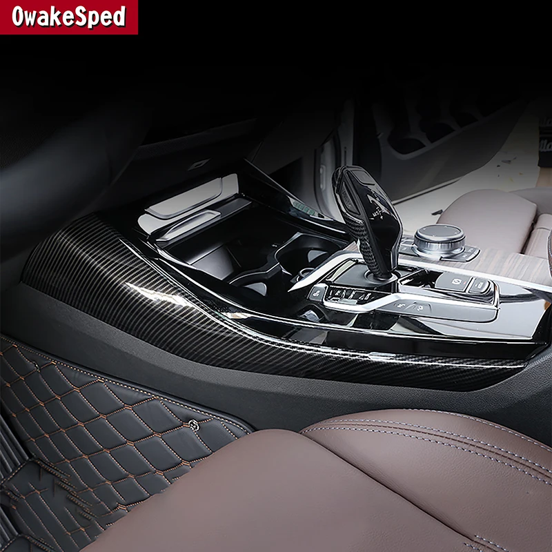 

Car Console Gear Panel Side Cover Decoration Trim For BMW X3 G01 X4 G02 2019-2022 LHD Carbon Texture Interior Accessories Decals