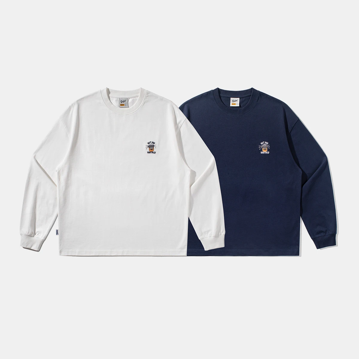 

Embroidered Long Sleeve T-shirt 2023 Unisex Clothing Casual Round Collar Men's Top Sports Hoodie Versatile Youth T-Shirt