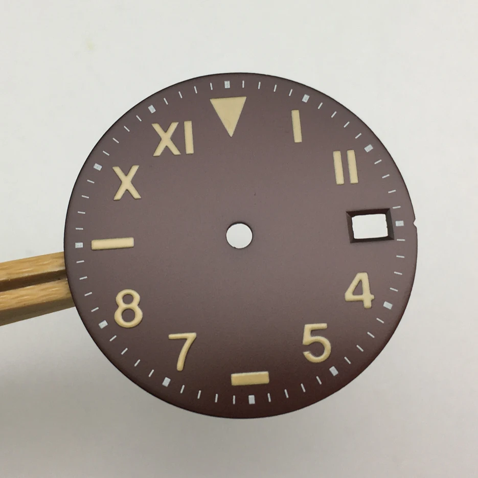 No Logo 28.5mm Watch Dial Replacement, Modified Dial, Luminous Face, for For NH35A Movement BC4 Men Watch Accessories