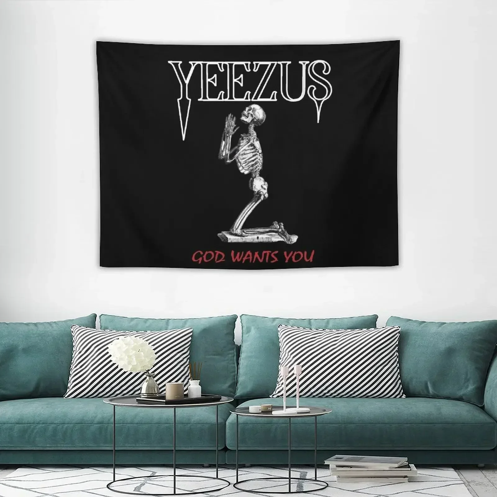 Скелет Yeezus гобелен подвесной настенный домашний декор кавайный комнаты