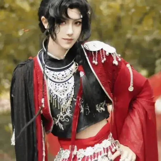 Фото Костюм для косплея TGCF Hua Cheng (полный комплект) по мотивам «Тянь Гуань Ци Фу», Ханьфу Хуа Чэна, платье для косплея «Лулань» №2
