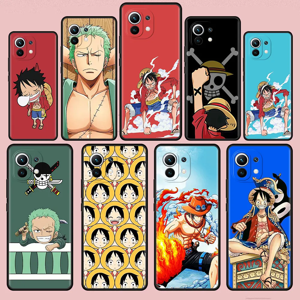 

One Piece Zoro Luffy Funda Case For Xiaomi Mi Poco X3 NFC M3 Pro F3 GT M4 F1 X2 11T Lite Note 10 10T 9T Silicone Phone Cover