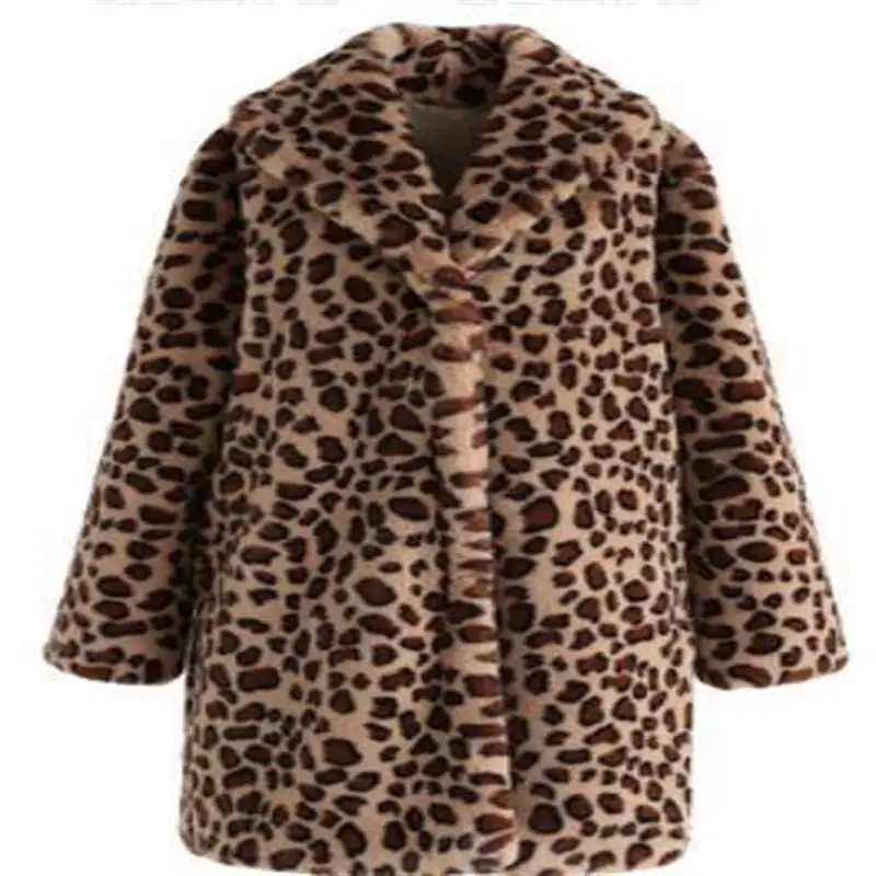 Leopard Coat for Women Long Faux Fur Coat Women