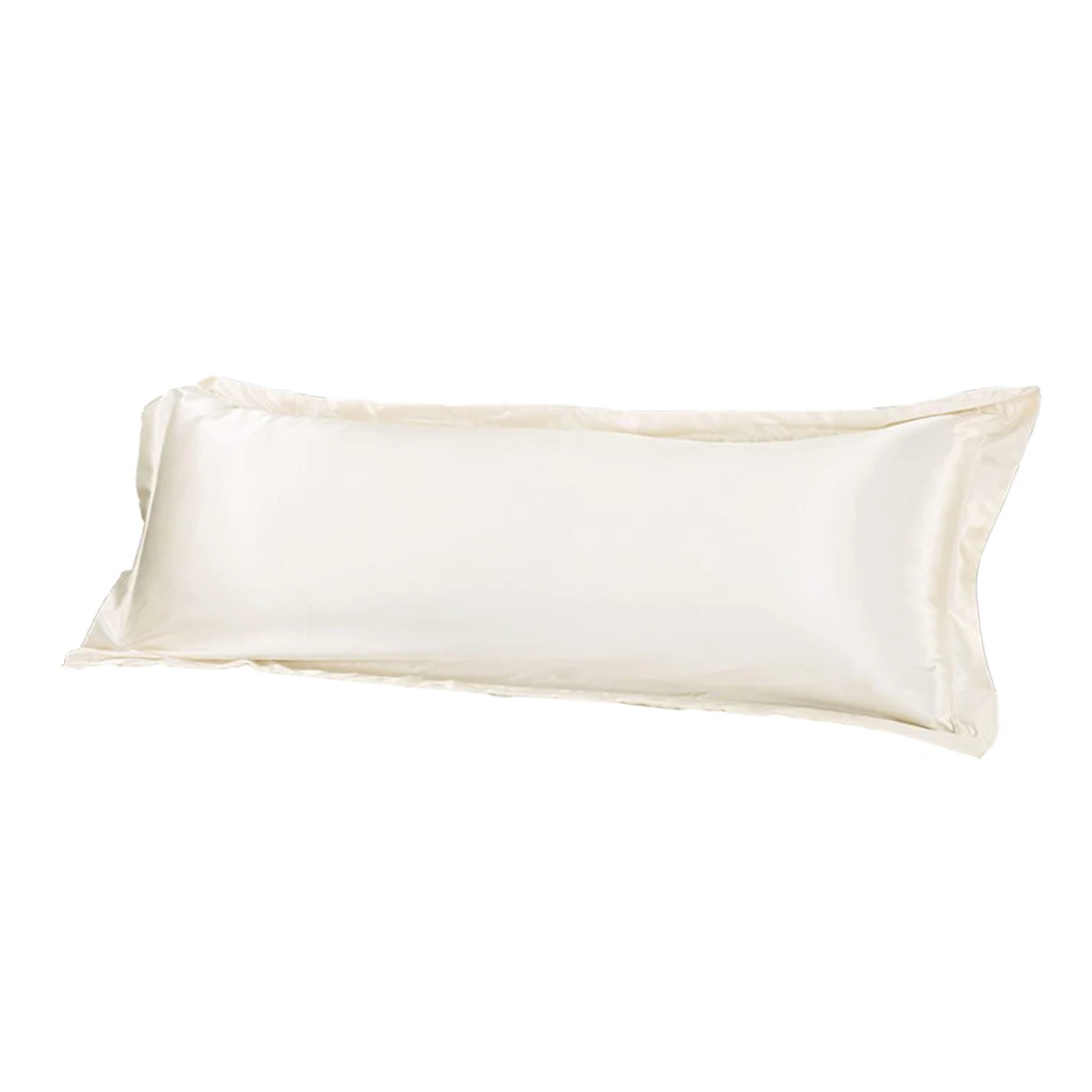 

Solid Color Luxury Silk Body Full Long Pillow Pillow Case Cover Pillowcase