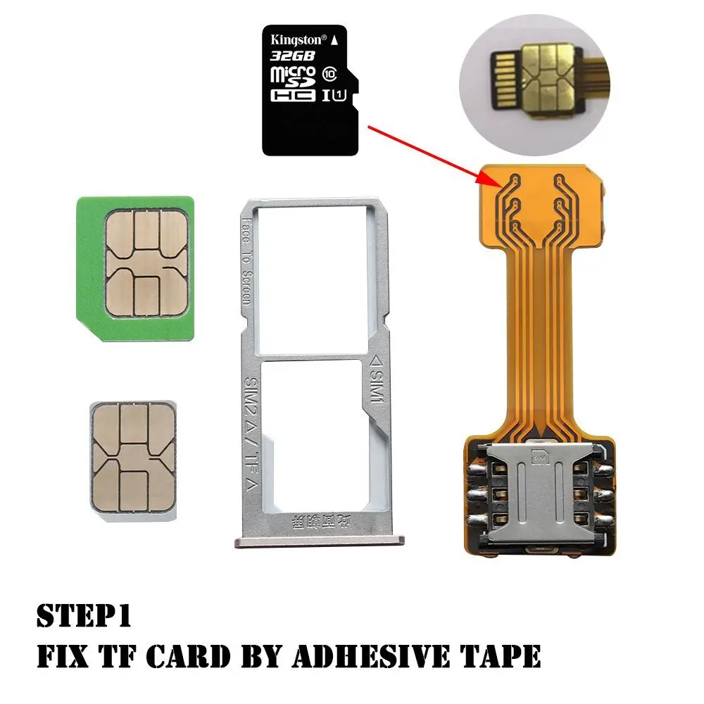Универсальный TF Гибридный слот для Sim-карты адаптер двух SIM-карт Micro SD удлинитель