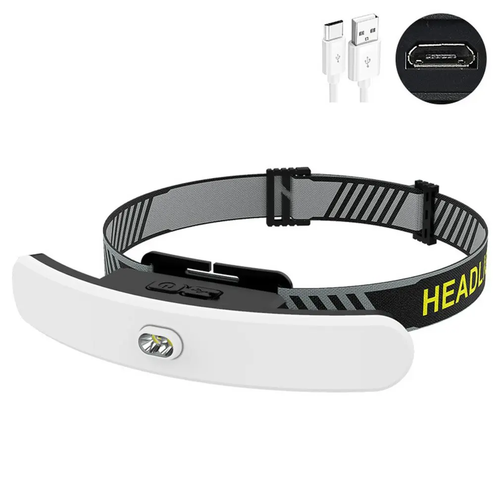 

Floodlight LED Headlamp USB Rechargeable 18650 Battery High Power Flashlight Outdoor Waterproof Portable Work Headlight Fishing