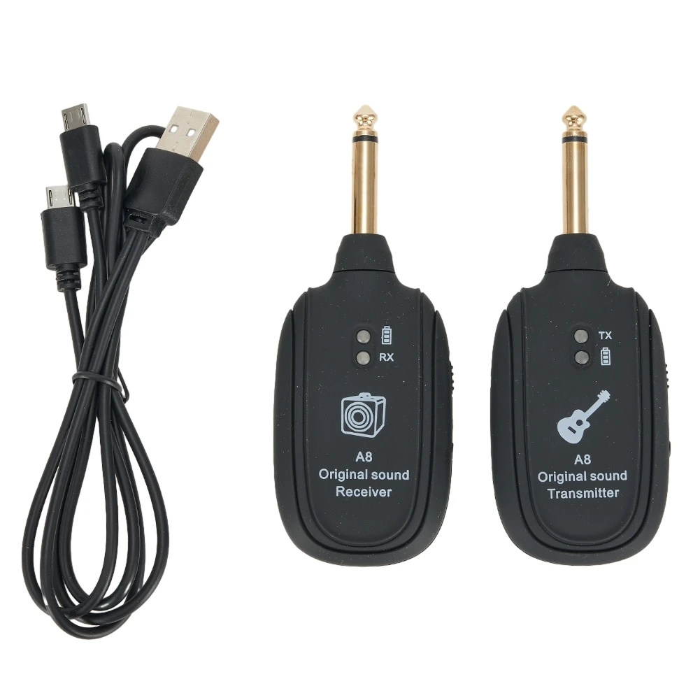 

Duable Wireless Transmitter Guitar Receiver 20Hz-20kHz Bass Battery Guitar Lithium Battery Rechargeable System USB