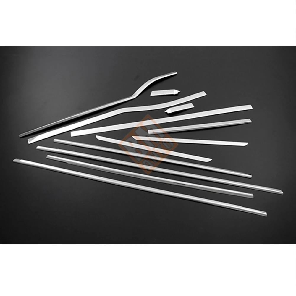 12 шт. отделка окна из нержавеющей стали боковая линия автомобиля декоративная