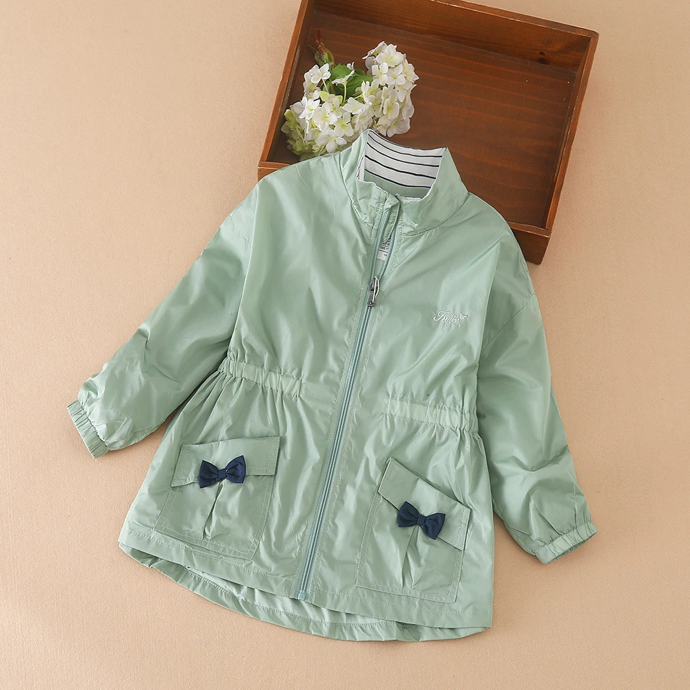 Пальто для девочек демисезонное длинное Детское пальто ветрозащитная куртка