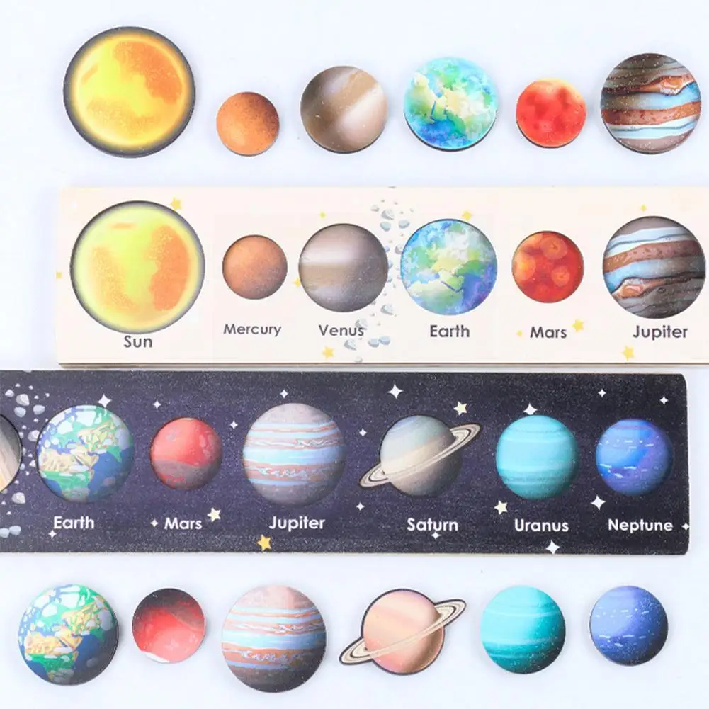 

Wooden Solar System Puzzle Kid Board Game For Children Education Learning Toy 8 Planets Solar System Wood Puzzle Boys Girls H2i6