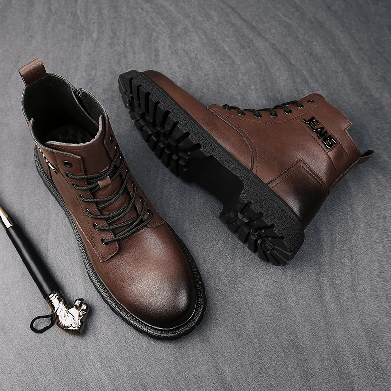 GR-7320 MARTIN BOOTS WALKING SHOES MEN'S HUNTING BOOTS TACTICAL SHOES DESERT COMBAT ANKLE LEATHER MOUNTAINEERING SHOES