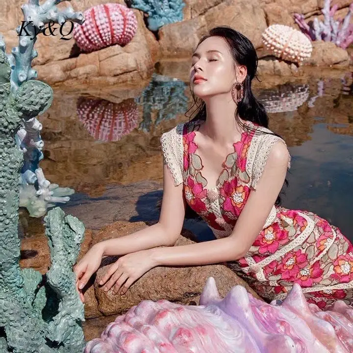 Вьетнамский модный бренд дизайнерское женское платье 2022 летние новые шикарные