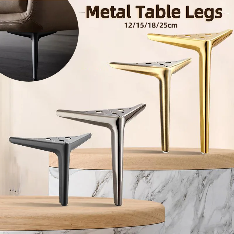 

4PC Furniture Legs Metal Furniture Parts 12/15/18/25cm For Sofa TV Cabinet Coffee Table Chair Replacement Feet Hardware