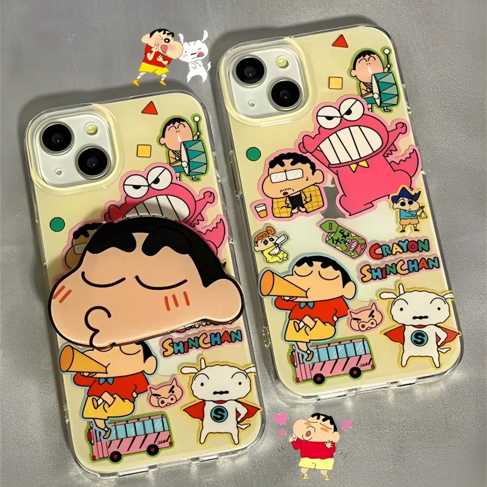 

Cartoon Crayon Shin-Chan Transparent Soft Phone Case for Iphone 11 12 13 14 Promax Dropproof All Inclusive Protective Shell Gift