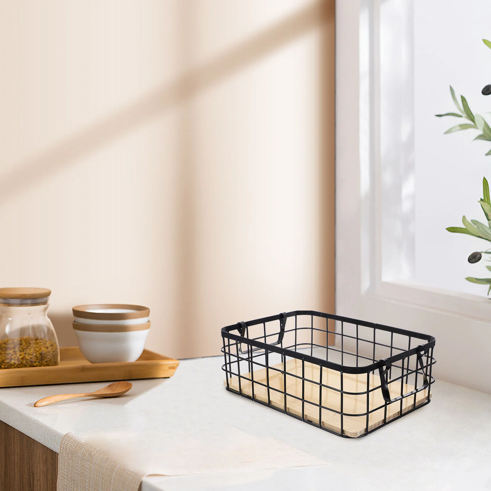 

Metal Baskets Organizing Farmhouse Wire Mesh Bathroom Organizer Decorative Storage Kitchen Hamper