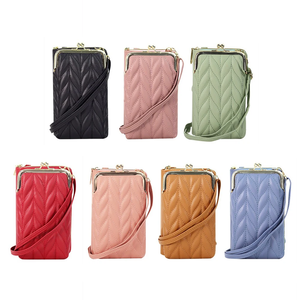 

2022 New Women Mobile Phone Single Shoulder Bag Large Capacity Female Pu Leather Handbags Durable Lightweight Fashion Gift