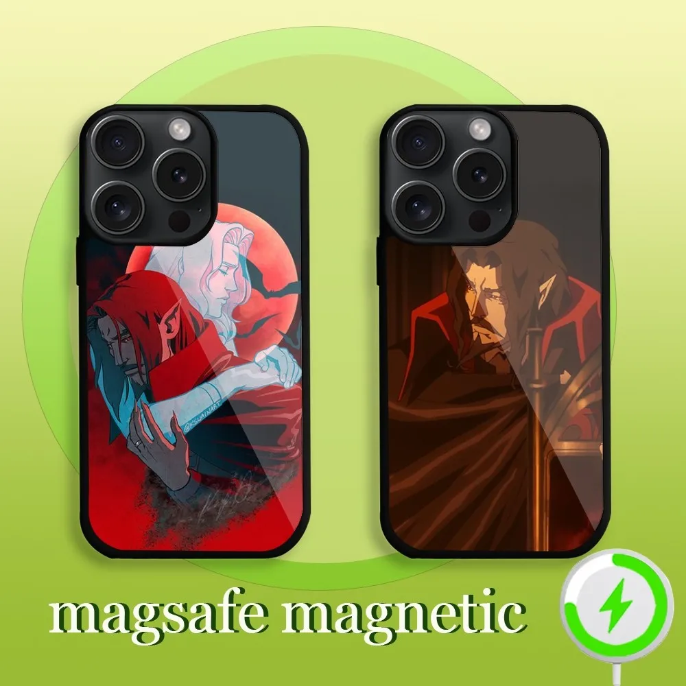 Чехол Castlevania для iPhone 11 12 13 14 15 Pro Maafe магнитный с беспроводной зарядкой Coverx Plus