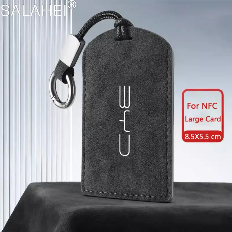 

Замшевый кожаный чехол для дистанционного ключа с картой NFC для BYD Tang DM Han EV Song PRO Qin PLUS DMI, автомобильный брелок без ключа, аксессуары