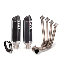 for honda cb650r cbr650r 2014 2022 front link pipe section removable diameter slip on exhaust system muffler modified 51mm