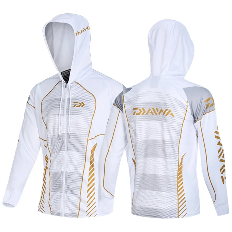 

New Daiwa Men Fishing Clothings Windproof Zipper Jacket Anti-Mosquito Coat Fishing Jersey Running Riding Fishing Clothes