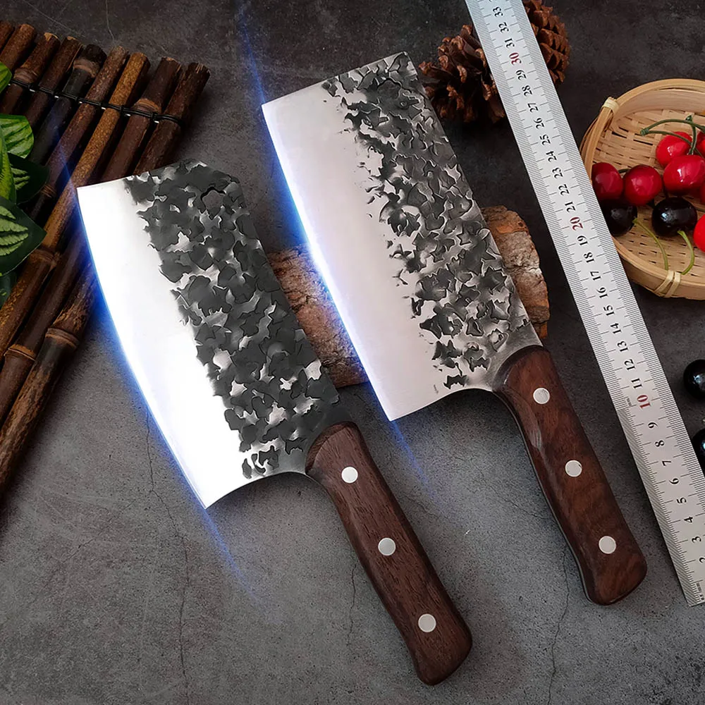 

Forged Kitchen Cleaver Knife Stainless Steel Meat Vegetables Slicing Bone Chopping Chinese Butcher Chef Knives