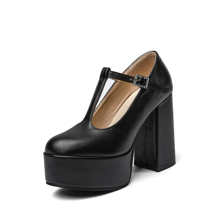 

Туфли женские на высоком каблуке, водонепроницаемые, на платформе, туфли-лодочки, большой размер