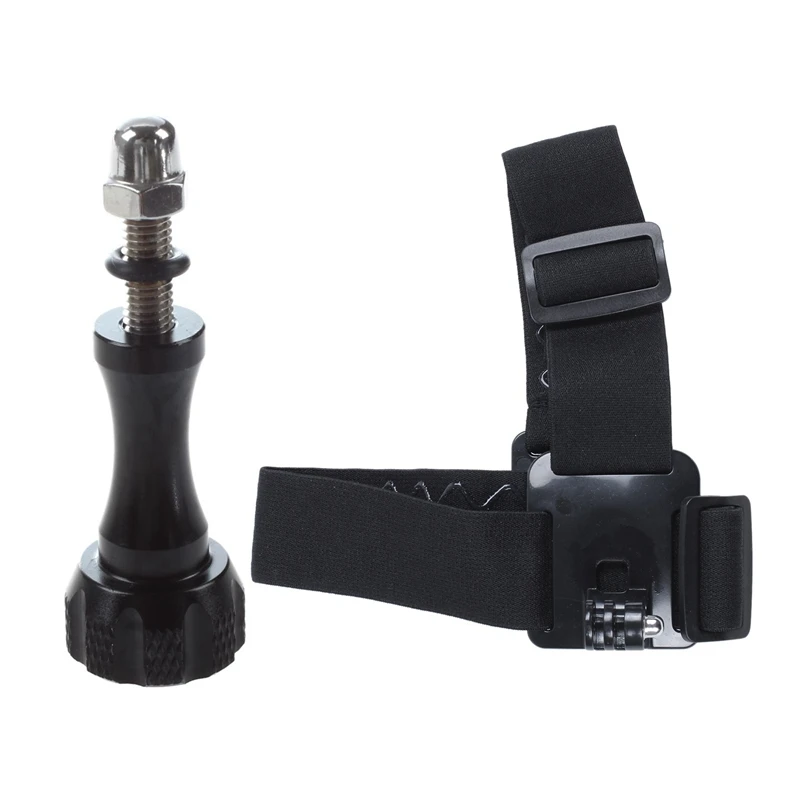 

1X Action Camera Head Strap Mount For Go Pro SJ5000 Sport Camera & 3X Aluminium Alloy Knob Thumb Screw For Gopro