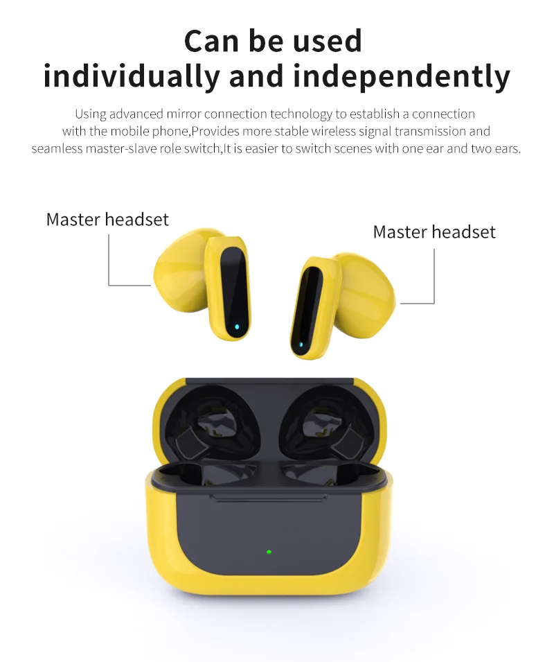 TWS Беспроводные наушники Bluetooth5.2 с шумоподавлением, глубоким басом и микрофоном для Xiaomi.