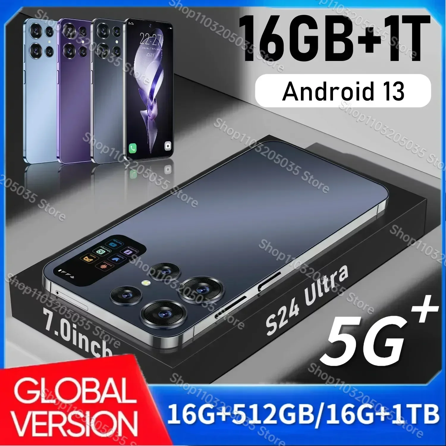 

Смартфон S24 Ultra, 7,0 дюйма, 16 ГБ + 1 ТБ, 2 Sim-карты