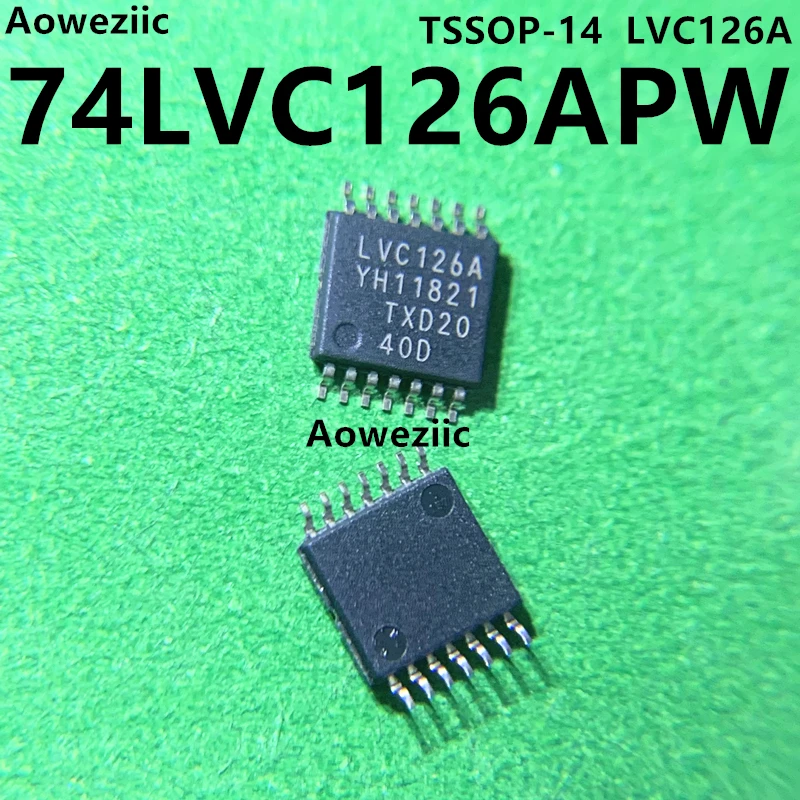 Модель 74LVC126APW TSSOP-14, экран с принтом LVC126A, 4-канальный буфер