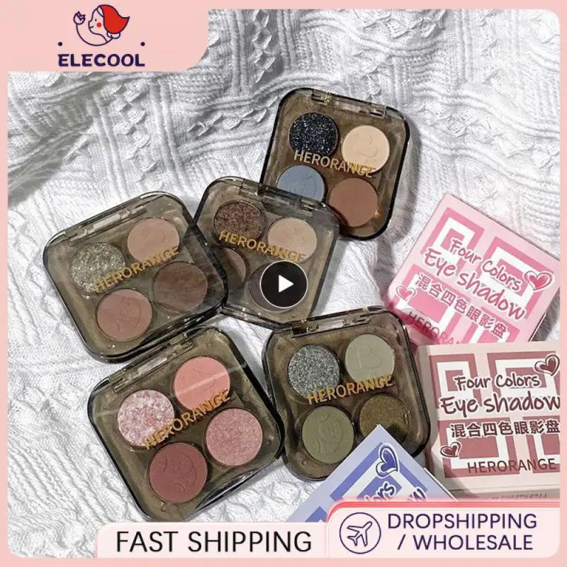 

Multiple Textures Eye Shadow Plate A Multi-use Plate Make-up Plate Four-color Fine Silty Repairer Eye Products Silky Touch Boxed