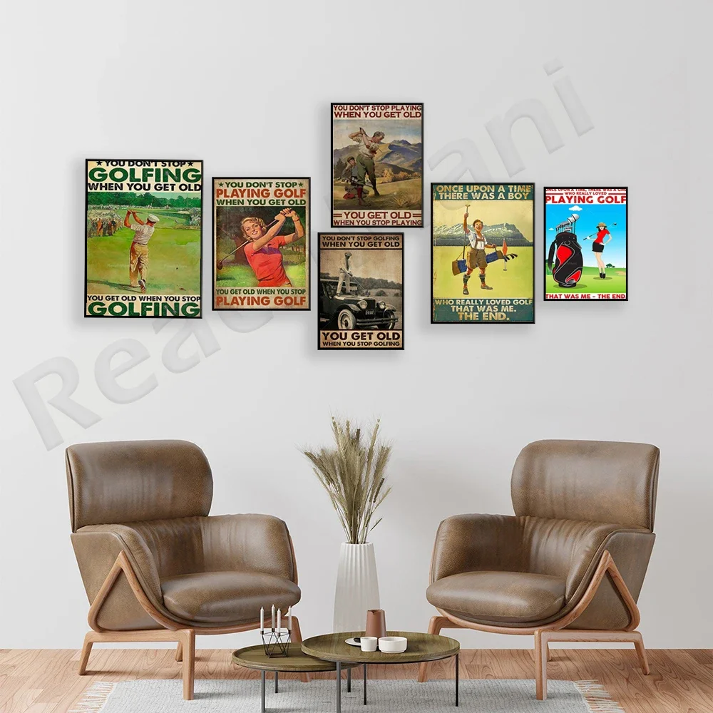 You won't stop playing golf you are unique the most important shot in women's is next wall art golfer poster