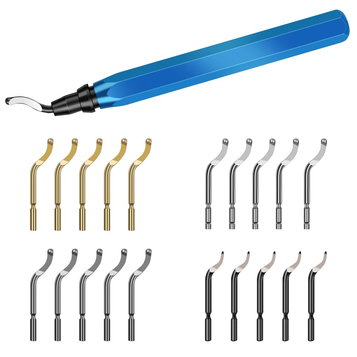 

Новый набор инструментов для удаления заусенцев, острый инструмент для удаления заусенцев с поворотом на 360 °, прецизионный Противоскользя...