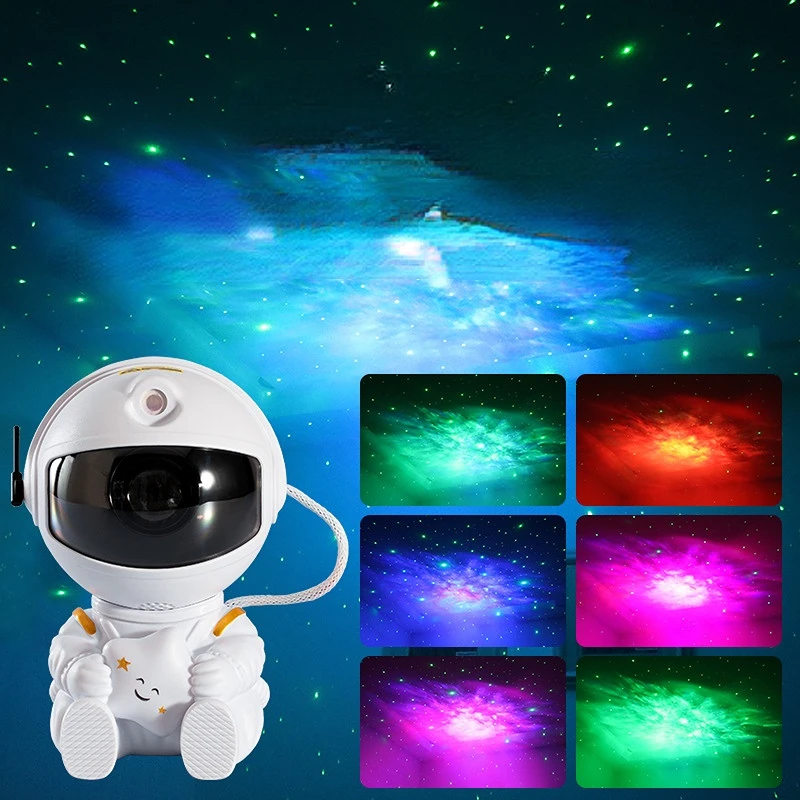 360° Adjustable Night Lights Astronaut Star Projector Starry Sky Projector Galaxy Lamp For Home Bedroom Decoration Christmas