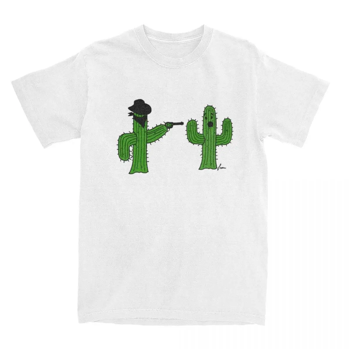 Stick Them Up Cactus T Shirt Men's Cotton Creative T-Shirts O Neck Plant Tees Short Sleeve Clothing Plus Size