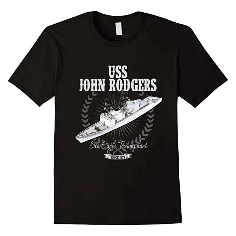 

Spruance Class Destroyer USS John Rodgers DD-983 T-Shirt. Summer Cotton Short Sleeve O-Neck Mens T Shirt New S-3XL