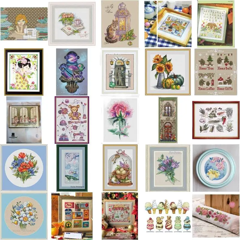 

Cartoon,flowers,woman Cross Stich Embroidery set Electronic drawing Cross Stich Needlework PDF by Email new