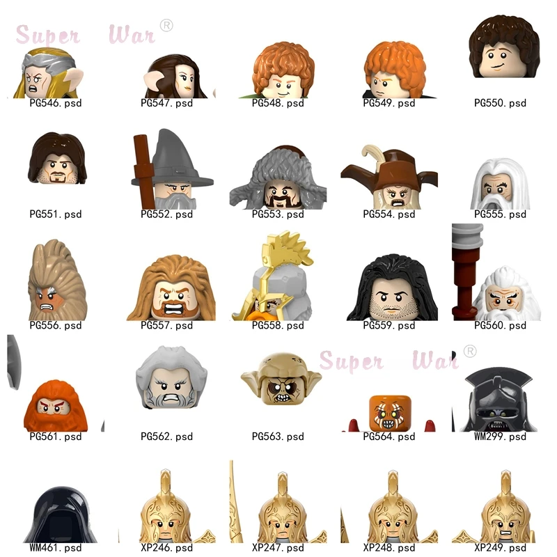 

Single Medieval Movie Knights Head accessories Building Blocks toy Series-130