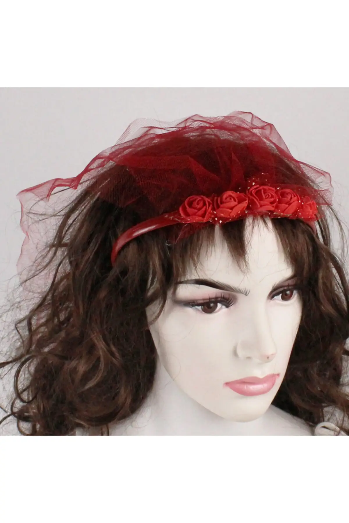 

'Night Red Rose Bridesmaid Tiara Bridesmaid Wedding Veils Bridal veil 10 Pcs henna Material henna bride veil welon