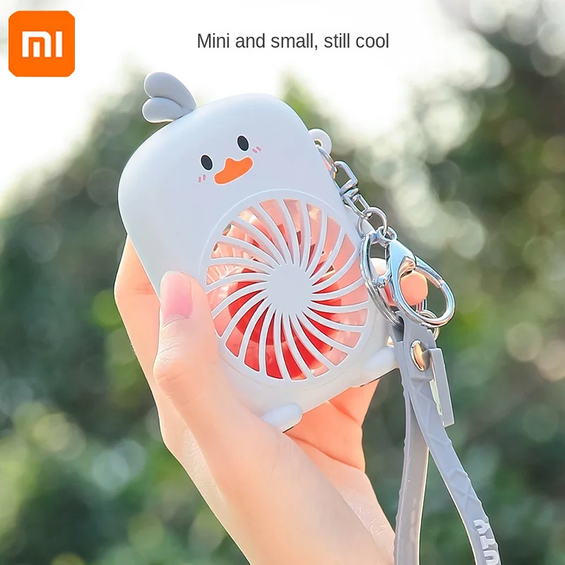 

Xiaomi USB Mini Portable Fans Summer Student Small Fan Charging Rope Key Chain Portable Cute Cartoon Fan Dropshipping