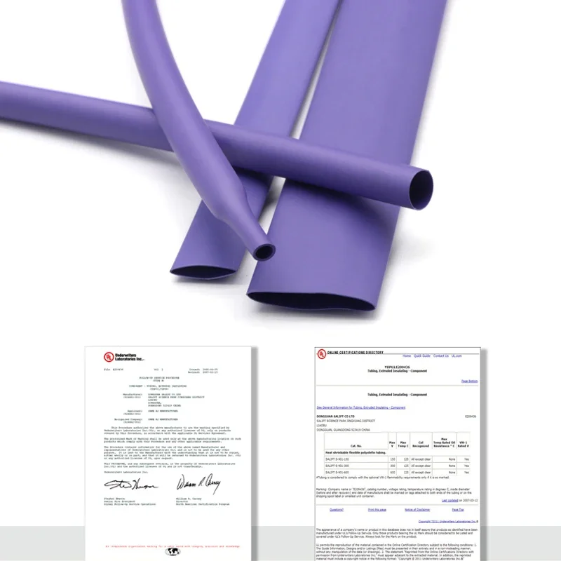 Термоусадочная трубка PurplePolyolefin 1 м 2:1 теплоизолированная втулка для кабеля