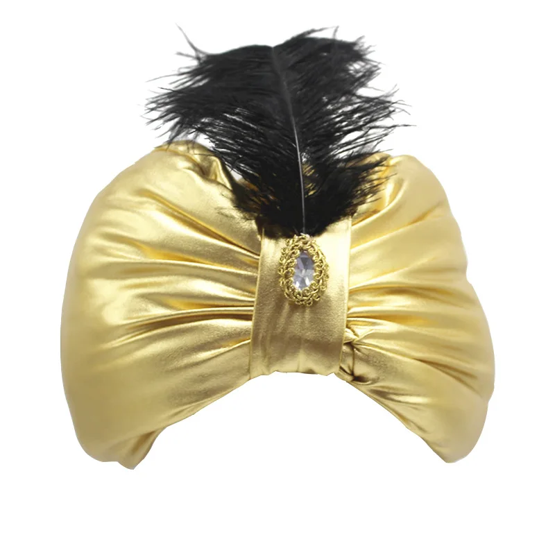 

Gilded Bright Indian Hat Arab Feather hat For Adult and Children