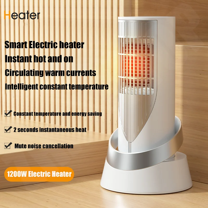 

Новый электрический нагреватель 1200 Вт, домашний нагреватель с быстрым нагревом, маленький настольный мини-нагреватель, нагреватель с полож...