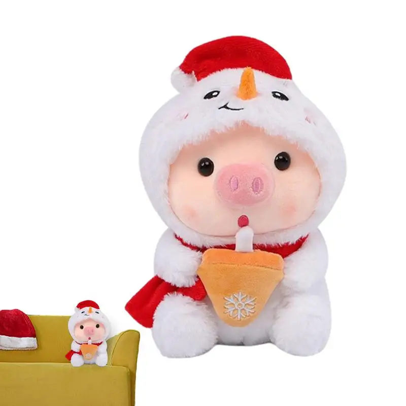 

Плюшевая Рождественская игрушка в виде поросенка для детей, рождественские набивные плюшевые игрушки для праздника, мягкие набивные животные, плюшевые игрушки на Рождество