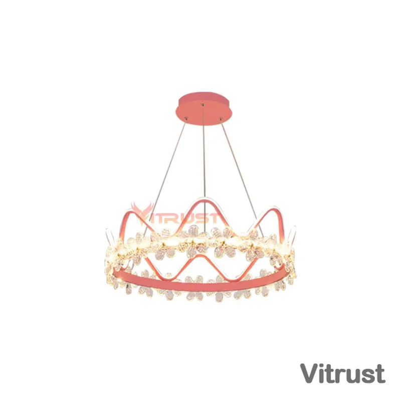 Скандинавская хрустальная люстра лампа для детей домашний светильник девочек