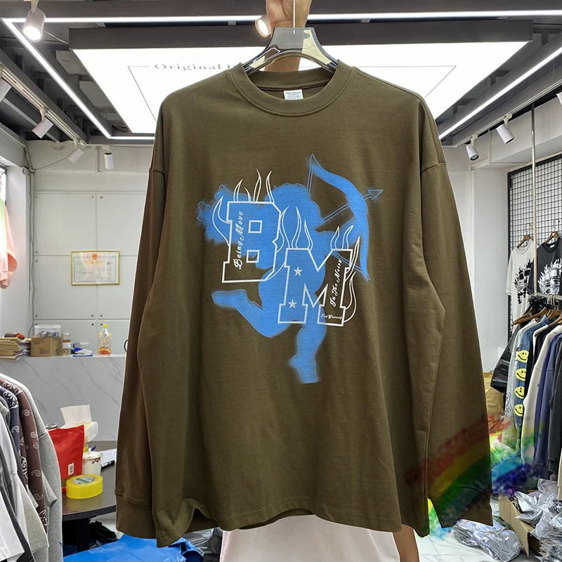 

Vintage Hip Hop T Shirt Men Women Top Quality Long Sleeves T-Shirt Washed Oversized Tee Tops