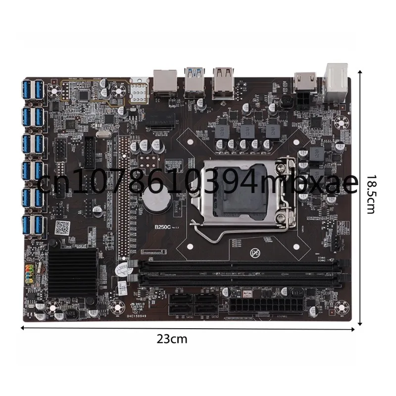 Материнская плата B250C материнская Expert 12 Gpu Usb3.0 к Pci-e 16x V1.0 12p 1x B250 Pch чипсет